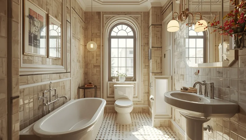 Łazienka w stylu Art Deco