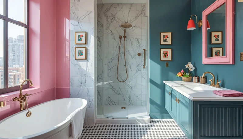 Łazienka w stylu Glamour