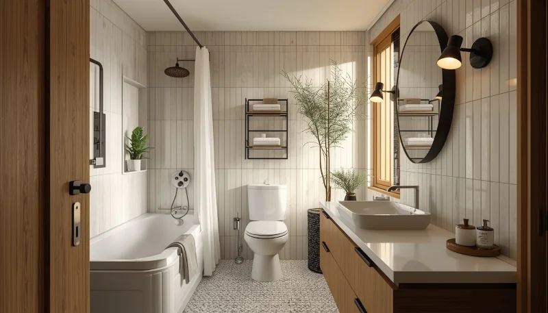 Łazienka w stylu Mid-century modern