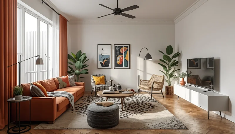 Salon w stylu Eklektycznym