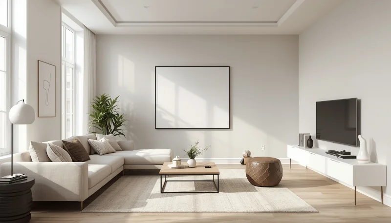 Salon w stylu Minimalistycznym