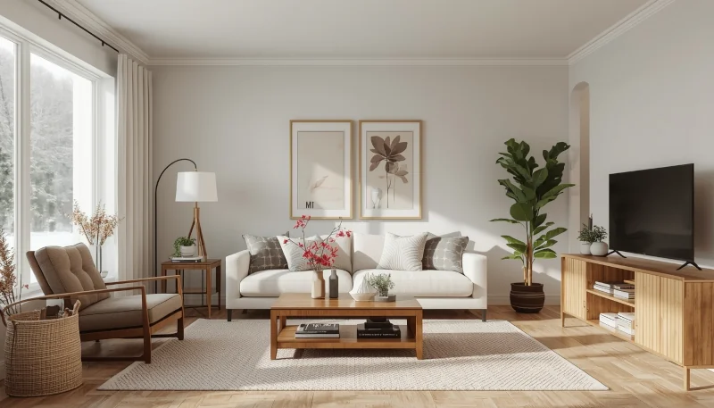 Salon w stylu Modern farmhouse