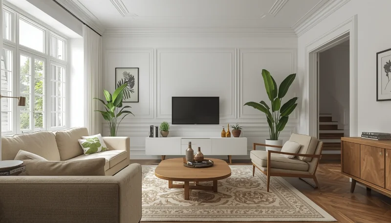 Salon w stylu vintage