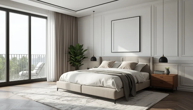 Sypialnia w stylu Minimalistycznym