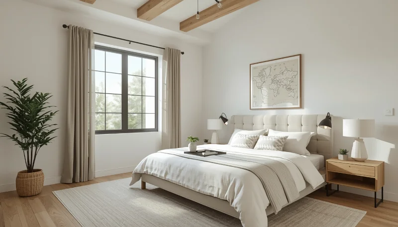 Sypialnia w stylu Modern farmhouse