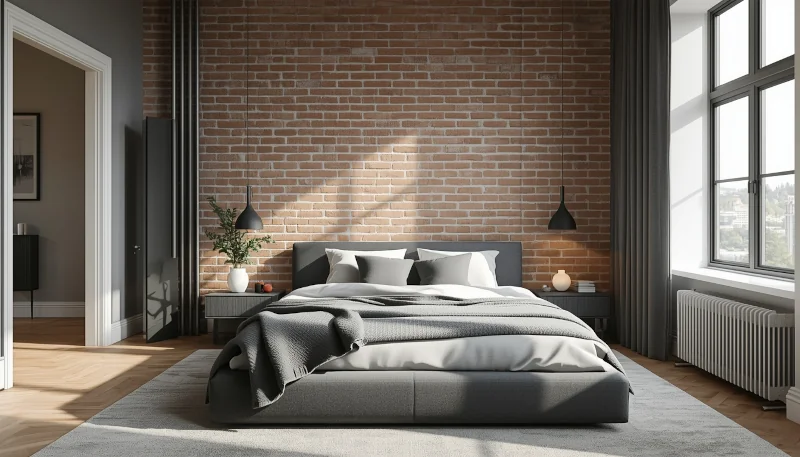 Sypialnia w stylu loft