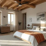 Sypialnia w stylu rustykalnym