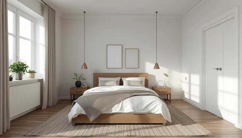 Sypialnia w stylu skandynawskim